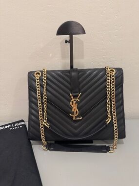 Saint Laurent | Bags | Saint Laurent Leather Shoulder Bag Black